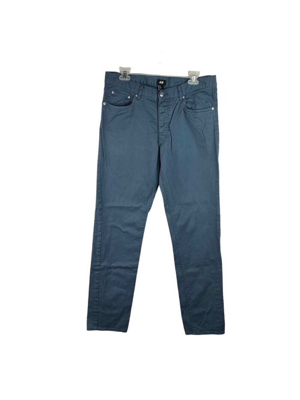 Euc-h&m Slim-fit, Stretch, 5 Pocket, Back Patch Pockets, Button Fly Cotton Pants